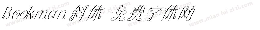 Bookman 斜体字体转换